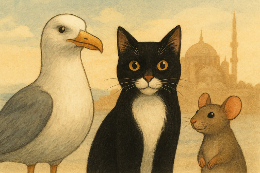 Istanbul Stories site's fable characters Alek, Misi and Rubi