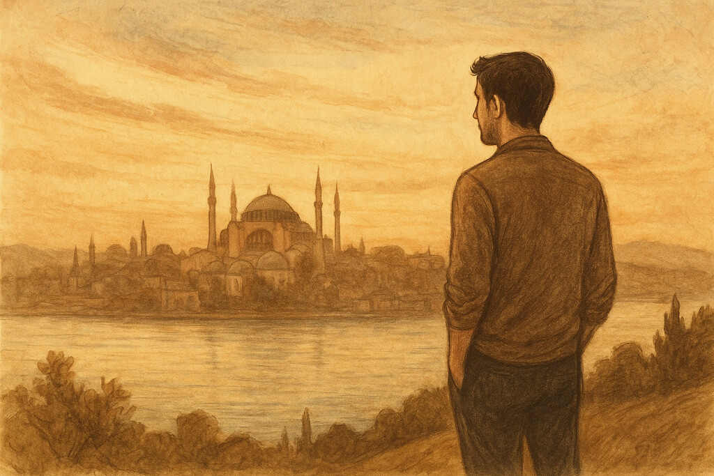 Stavros is a fictional character who travels to Constantinople through his dreams and meets the people and even the emperors of Byzantium.